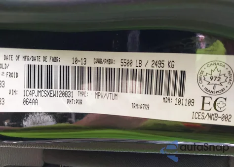 2014 Jeep Cherokee North z USA, uszkodzony, nr VIN 1C4PJMCSXEW120831